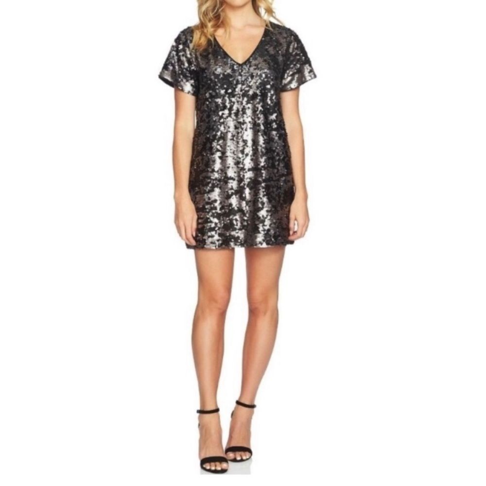 1. State Reversible Sequin Shift Dress Size XS